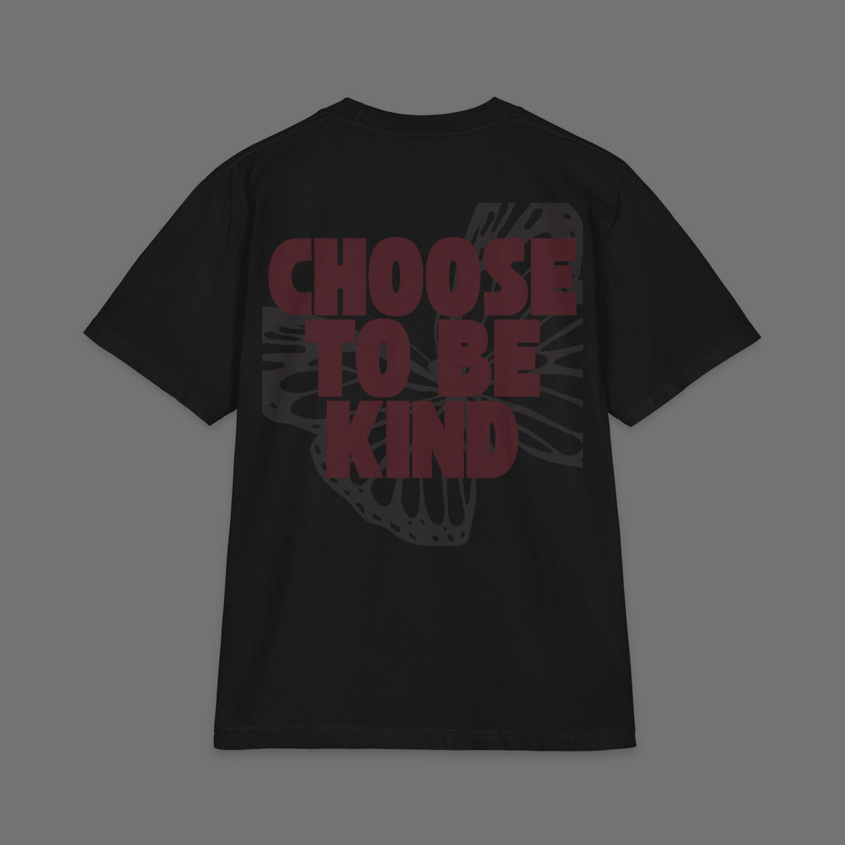 Choose To Be Kind T-Shirt — Black / Burgundy